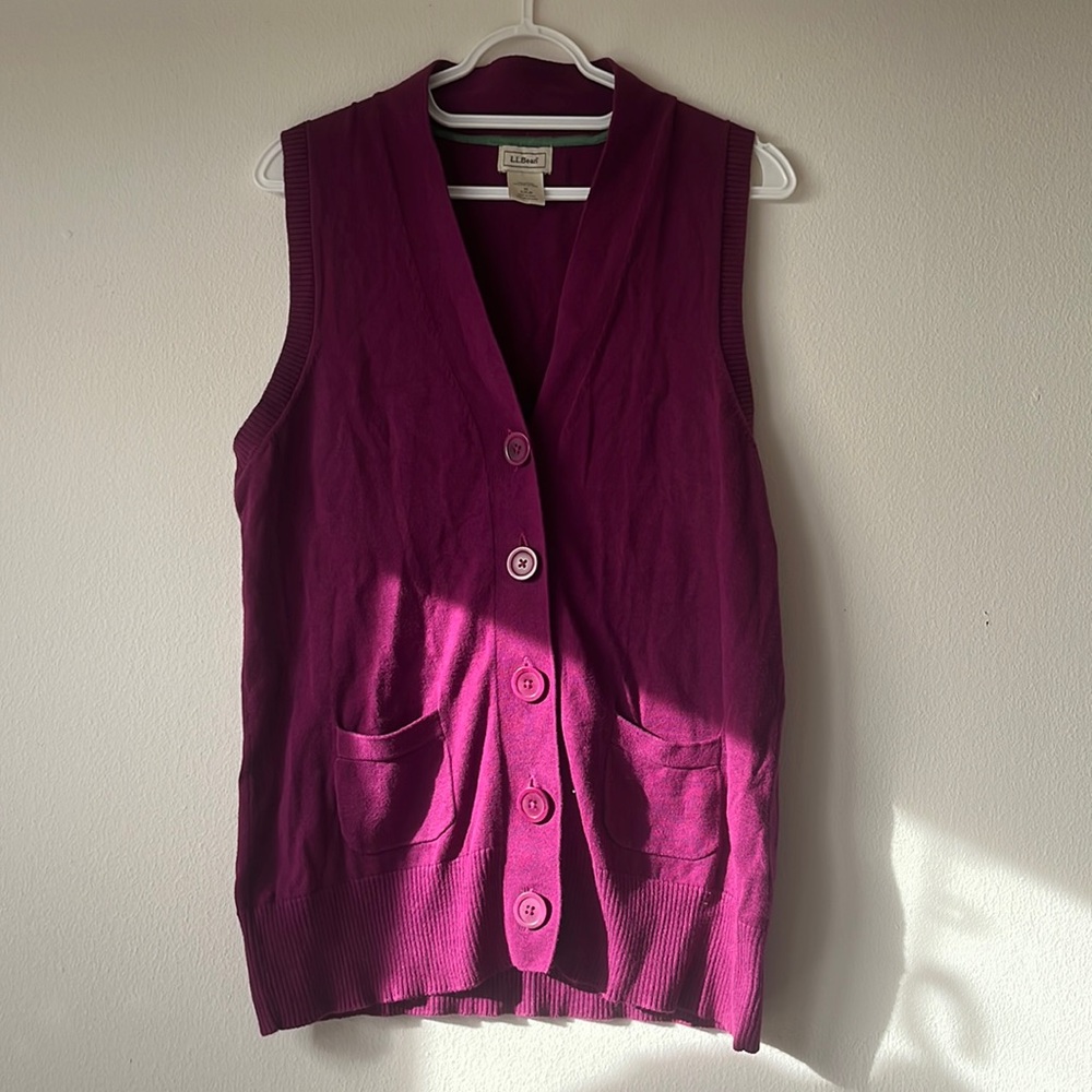 Magenta L.L. Bean Sweater Vest